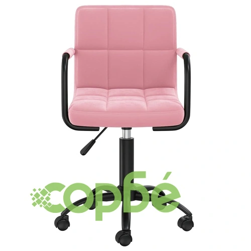 Въртящи се трапезни столове от кадифе, 4 бр, розови, 40 x 47 x (76-87,5) см ➤ топ цена ➤ sorbe.bg