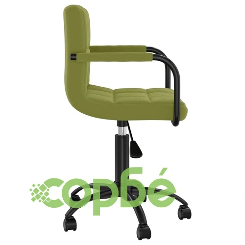 Въртящи се трапезни столове от кадифе, 6 бр, светлозелени, 40 x 47 x (76-87,5) см ➤ топ цена ➤ sorbe.bg