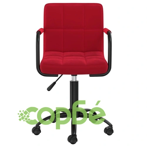 Въртящи се трапезни столове от кадифе, 6 бр, виненочервени, 40 x 47 x (76-87,5) см ➤ топ цена ➤ sorbe.bg