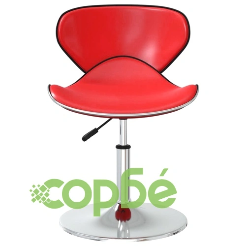 Трапезни столове, 4 бр, червени, въртящи се, от изкуствена кожа с регулируема височина ➤ топ цена ➤ sorbe.bg