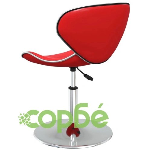 Трапезни столове, 4 бр, червени, въртящи се, от изкуствена кожа с регулируема височина ➤ топ цена ➤ sorbe.bg