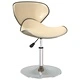Трапезни столове, 4 бр, кремави, въртящи се, с регулируема височина, изкуствена кожа