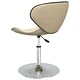 Трапезни столове, 4 бр, кремави, въртящи се, с регулируема височина, изкуствена кожа