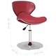 Трапезни столове, 4 бр, виненочервени, изкуствена кожа, въртящи се, с регулируема височина