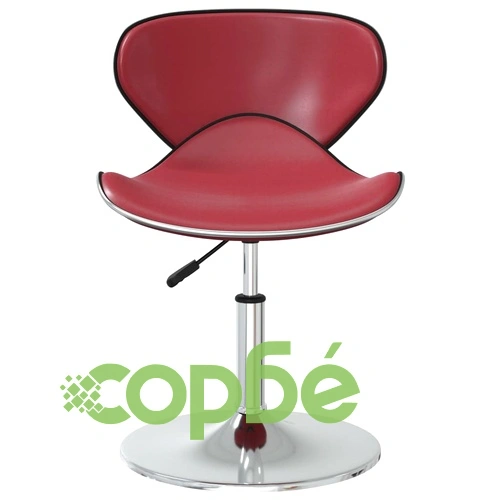 Трапезни столове, 4 бр, виненочервени, изкуствена кожа, въртящи се, с регулируема височина ➤ топ цена ➤ sorbe.bg