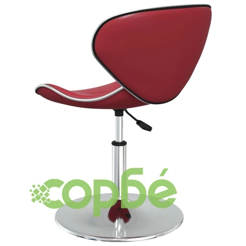 Трапезни столове, 4 бр, виненочервени, изкуствена кожа, въртящи се, с регулируема височина ➤ топ цена ➤ sorbe.bg