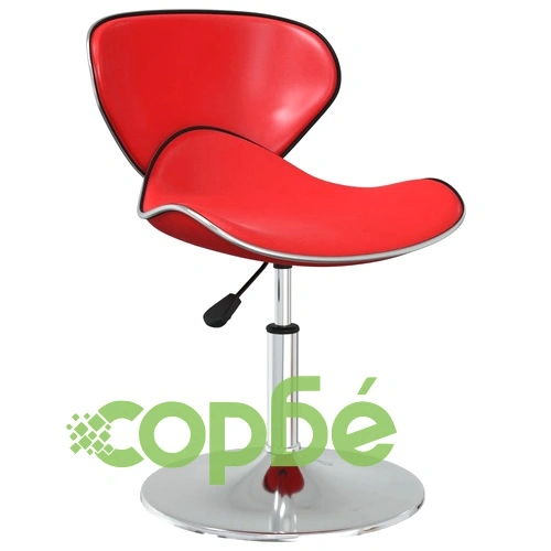 Трапезни столове, 6 бр, червени, въртящи се, от изкуствена кожа, с регулируема височина ➤ топ цена ➤ sorbe.bg