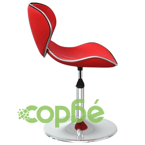 Трапезни столове, 6 бр, червени, въртящи се, от изкуствена кожа, с регулируема височина ➤ топ цена ➤ sorbe.bg