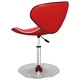 Трапезни столове, 6 бр, червени, въртящи се, от изкуствена кожа, с регулируема височина