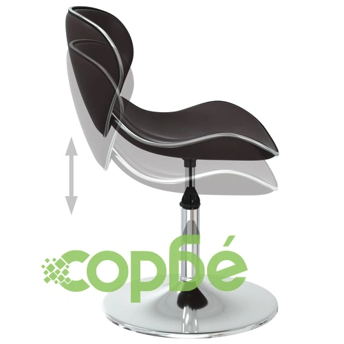 Трапезни столове, 6 бр, кафяви, изкуствена кожа, въртящи се, с регулируема височина ➤ топ цена ➤ sorbe.bg