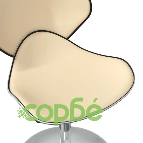 Трапезни столове, 6 бр, кремави, изкуствена кожа, регулируема височина, въртящи се ➤ топ цена ➤ sorbe.bg