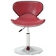 Трапезни столове, 6 бр, виненочервени, изкуствена кожа, въртящи се, с регулируема височина