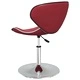Трапезни столове, 6 бр, виненочервени, изкуствена кожа, въртящи се, с регулируема височина