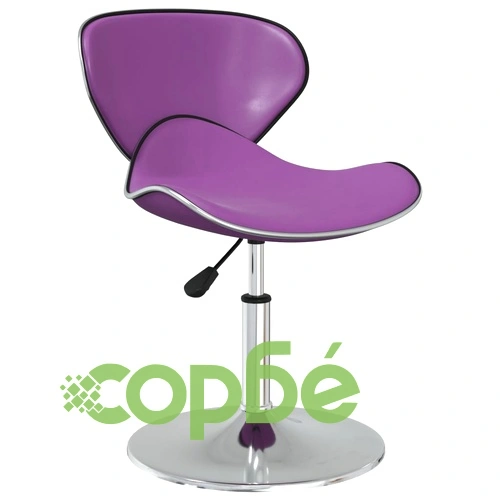 Трапезни столове, 6 бр, лилави, въртящи се, с регулируема височина, изкуствена кожа ➤ топ цена ➤ sorbe.bg