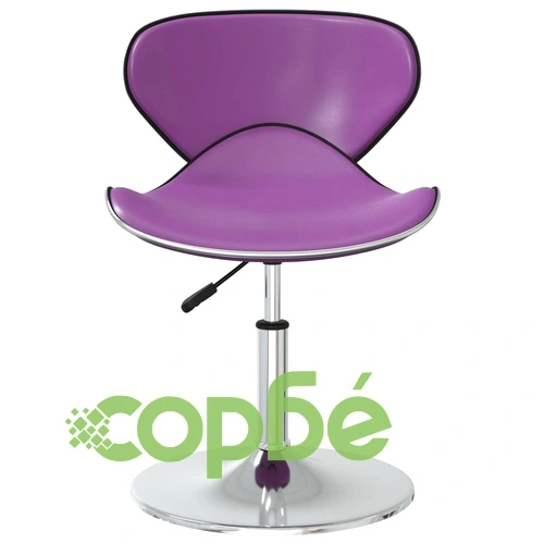 Трапезни столове, 6 бр, лилави, въртящи се, с регулируема височина, изкуствена кожа ➤ топ цена ➤ sorbe.bg