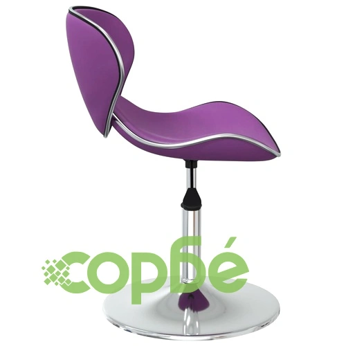 Трапезни столове, 6 бр, лилави, въртящи се, с регулируема височина, изкуствена кожа ➤ топ цена ➤ sorbe.bg