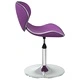 Трапезни столове, 6 бр, лилави, въртящи се, с регулируема височина, изкуствена кожа