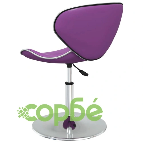 Трапезни столове, 6 бр, лилави, въртящи се, с регулируема височина, изкуствена кожа ➤ топ цена ➤ sorbe.bg