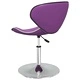 Трапезни столове, 6 бр, лилави, въртящи се, с регулируема височина, изкуствена кожа