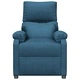 Електрически реклайнер стол от текстил в син цвят с 3 позиции на накланяне