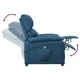Електрически реклайнер стол от текстил в син цвят с 3 позиции на накланяне