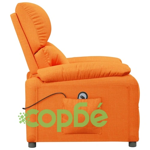 Електрически стол реклайнер от текстил в жълт цвят с 3 позиции ➤ топ цена ➤ sorbe.bg