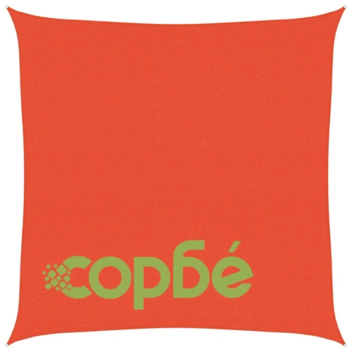 Сенник за градина 160 г/м² квадратен, 7x7 м, оранжев, HDPE ➤ топ цена ➤ sorbe.bg