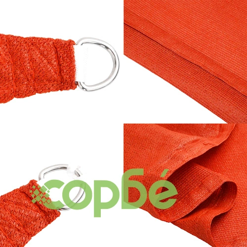 Сенник за градина 160 г/м² квадратен, 7x7 м, оранжев, HDPE ➤ топ цена ➤ sorbe.bg