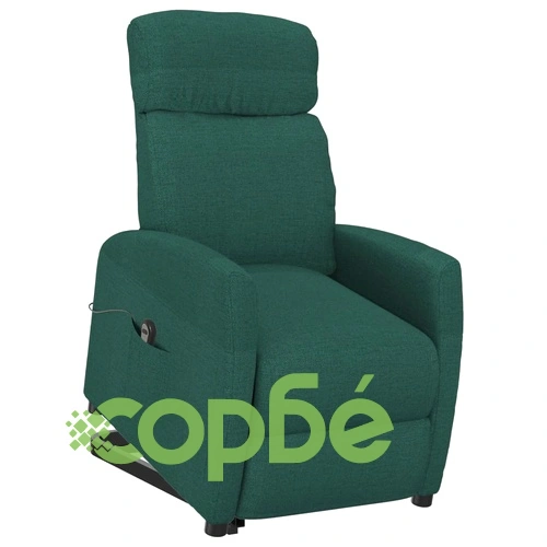 Изправящ стол с електрическо повдигане, тъмнозелен текстил, 65x97x104,5 см ➤ топ цена ➤ sorbe.bg