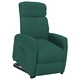 Изправящ стол с електрическо повдигане, тъмнозелен текстил, 65x97x104,5 см