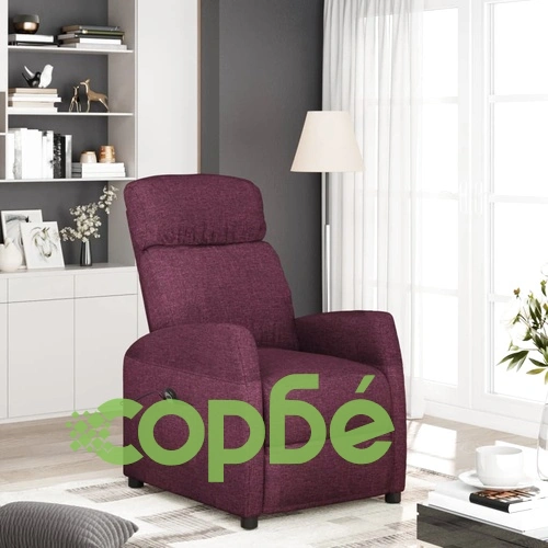 Изправящ стол с електрическо повдигане, лилав, текстил, 65 x 97 x 104,5 см ➤ топ цена ➤ sorbe.bg