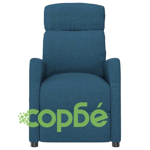 Изправящ Стол с Електрическо Повдигане, Син Текстил, 65x97x104,5 см ➤ топ цена ➤ sorbe.bg