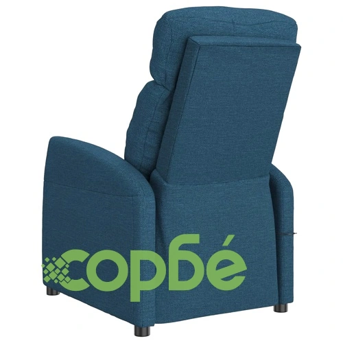 Изправящ Стол с Електрическо Повдигане, Син Текстил, 65x97x104,5 см ➤ топ цена ➤ sorbe.bg