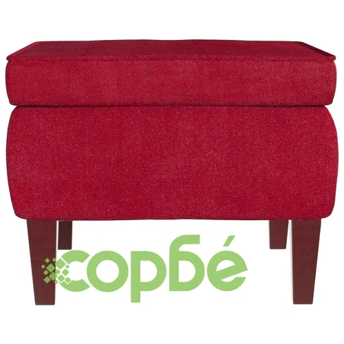 Фотьойл с табуретка от кадифе, виненочервен, 64x87x99 см ➤ топ цена ➤ sorbe.bg