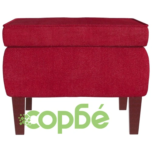 Фотьойл с люлеещи се крака и табуретка, виненочервен, кадифен, 63x86x99 см ➤ топ цена ➤ sorbe.bg