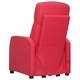 Изправящ масажен стол с вибрационна функция, червен, изкуствена кожа