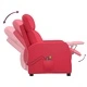 Изправящ масажен стол с вибрационна функция, червен, изкуствена кожа