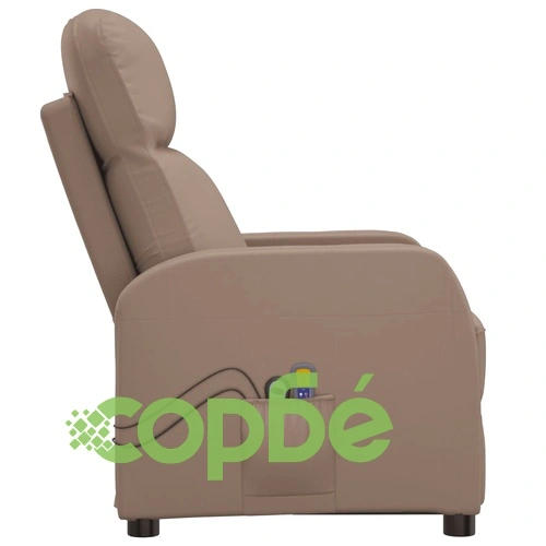 Изправящ масажен стол с 6-точков вибрационен масаж, капучино, изкуствена кожа ➤ топ цена ➤ sorbe.bg