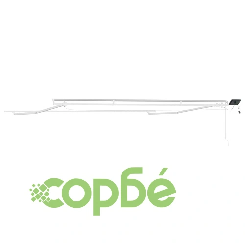 Рамка за сенник с LED осветление, Бяло, 450 x 300 см, Алуминий ➤ топ цена ➤ sorbe.bg