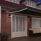 Рамка за сенник с LED лента, Бяло, 600 x 350 см, Алуминий