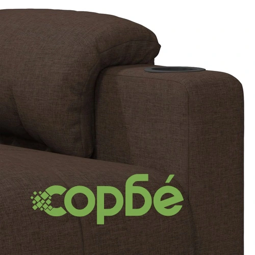 Електрически реклайнер стол с 3 позиции, тъмнокафяв текстил 75,5х92х105 см ➤ топ цена ➤ sorbe.bg