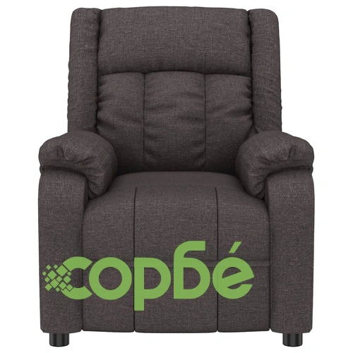 Електрически реклайнер стол с дистанционно - тъмнокафяв текстил 82x93x96 см ➤ топ цена ➤ sorbe.bg