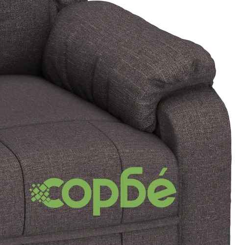 Електрически масажен стол с вибрация 82x93x96 см, тъмнокафяв текстил ➤ топ цена ➤ sorbe.bg