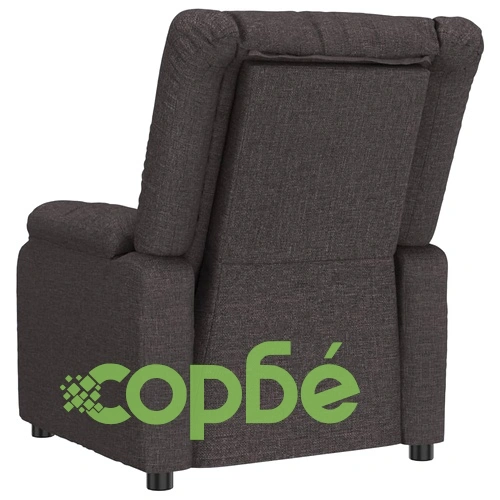 Електрически масажен стол с вибрация 82x93x96 см, тъмнокафяв текстил ➤ топ цена ➤ sorbe.bg