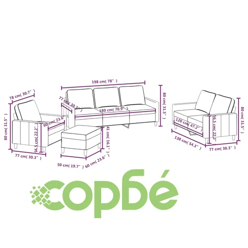 Комплект дивани от 4 части с възглавници, тъмнозелен, кадифе - метална и шперплатова рамка ➤ топ цена ➤ sorbe.bg