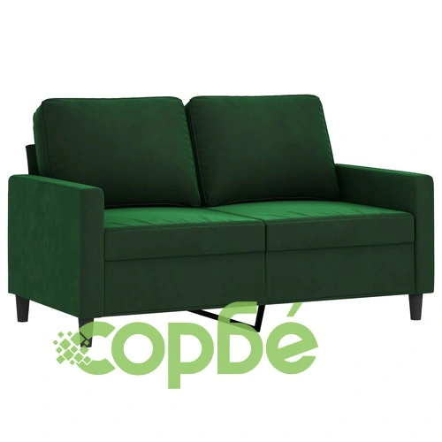 Комплект дивани от 4 части с възглавници, тъмнозелен, кадифе - метална и шперплатова рамка ➤ топ цена ➤ sorbe.bg