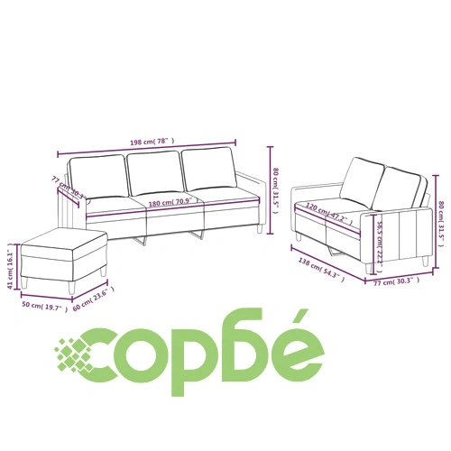 Луксозен комплект дивани от 3 части с възглавници, тъмнозелено кадифе, метална рамка ➤ топ цена ➤ sorbe.bg