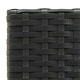 Градински бар комплект от полиратан, 5 части, черен, 70x70x110 см