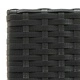 Градински бар комплект от полиратан, 5 части, черен, 110 x 70 x 110 см