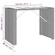 Градински бар комплект от полиратан, 7 части, черен, 145 x 80 x 110 см